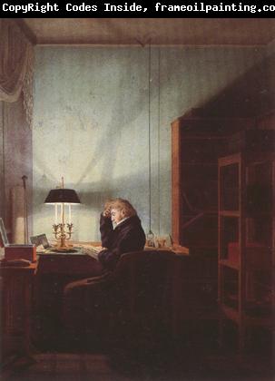 Georg Friedrich Kersting Man Reading by Lamplight (mk22)